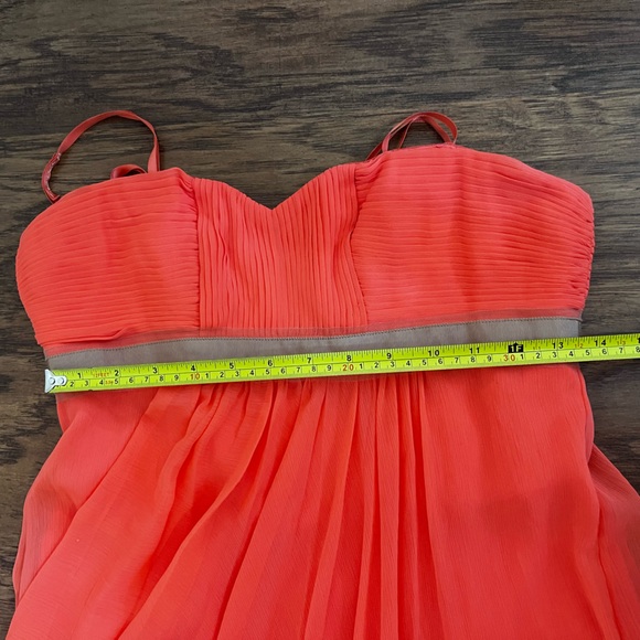 BCBG Maxazaria Strapless Coral Pink Long Formal Maxi Dress Gown Size 6 - Picture 14 of 16